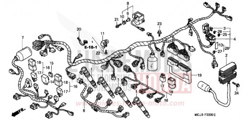 FAISCEAU DES FILS (CBR900RRY,1/RE1) CBR900RR1 de 2001